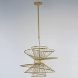 Zeta Medium Pendant Natural Aged Brass by Maxim Lighting