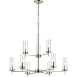Zire Chandelier — 32", Brushed Nickel