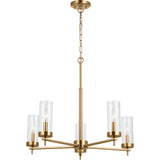Zire Chandelier — 26", Satin Brass