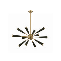 Zodiac Chandelier 34'' Aged Brass