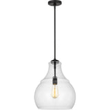 Zola Pendant — 13", Clear, Midnight Black