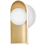 Zuri Wall Sconce Satin Off White By Lark Living - Side View