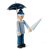 Kay Bojesen Sandman, Blue/Light Blue, H: 8.3" By Kay Bojesen