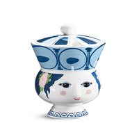 Bjørn Wiinblad Dora Bowl, Blue, Ø: 3.7" By Bjorn Wiinblad