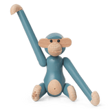 Kay Bojesen Vintage Monkey, Mini, Blue, H: 3.7" By Kay Bojesen