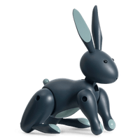 Kay Bojesen Rabbit, Painted Beech, H: 6.3" Blue By Kay Bojesen