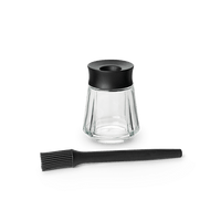 Rosendahl Grand Cru Marinade Glass With Brush, Black, H: 8.1" By Rosendahl