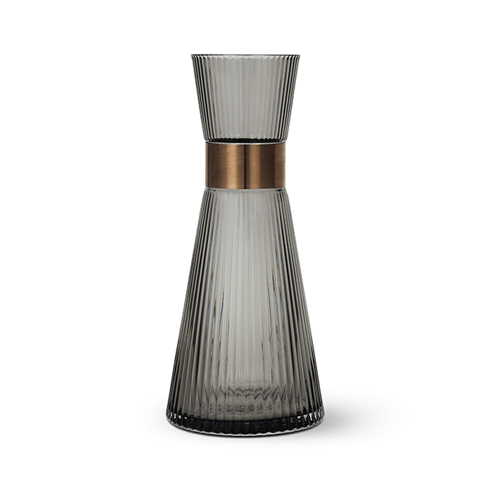 Rosendahl GC Nouveau Water Carafe Smoke H 10in Dia 4.5in 33.8 oz By Rosendahl