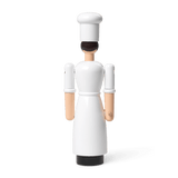 Kay Bojesen Cook Girl, White, H: 6.9" By Kay Bojesen