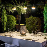 Cherry Portable Light - lighting an outdoor dinner