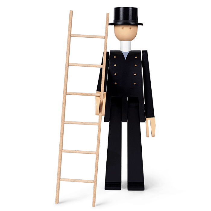 Kay Bojesen Chimney Sweeper, Black, H: 8.1" By Kay Bojesen