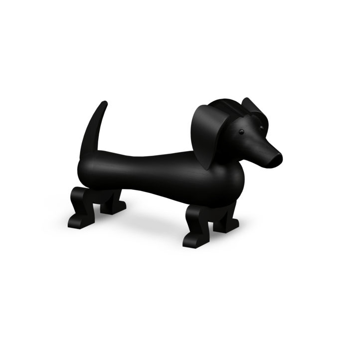 Kay Bojesen Dog, Dark Stained Oak Small By Kay Bojesen