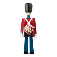 Kay Bojesen Drummer, Small, Red/Blue/White, H: 8.9" By Kay Bojesen