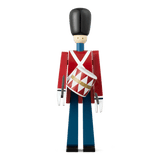 Kay Bojesen Drummer, Small, Red/Blue/White, H: 8.9" By Kay Bojesen