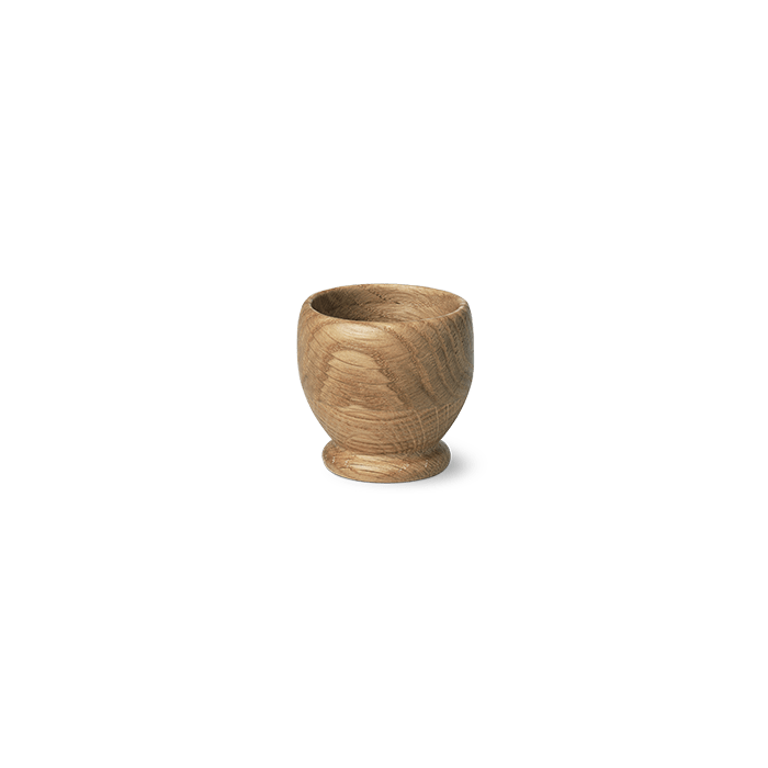 Kay Bojesen Menageri Egg cup, Oak, H: 2.2", 2 Pcs. By Kay Bojesen