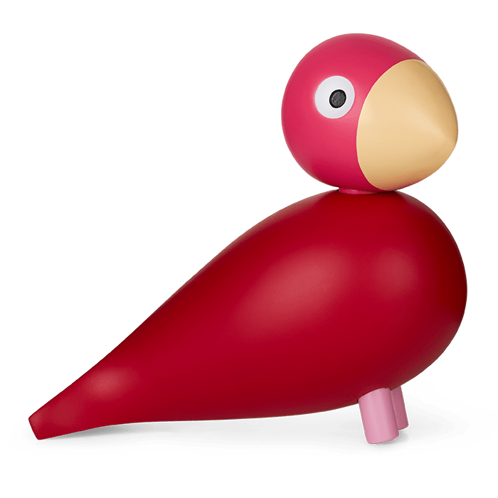 Kay Bojesen Year Bird Flora, Pink, H: 4.9" By Kay Bojesen
