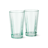 Rosendahl GC Recycled Café Glass Clear Green 2 Pcs H 5.3in Dia 3.1in 12.5 oz By Rosendahl