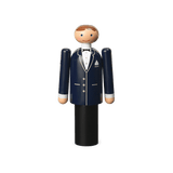 Kay Bojesen Groom, Blue/Black/White Mini By Kay Bojesen