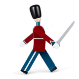 Kay Bojesen Guardsman With Sword, Red/Blue/White, H: 8.9" By Kay Bojesen