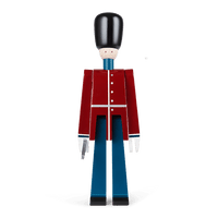 Kay Bojesen Guardsman With Sword, Red/Blue/White, H: 8.9" By Kay Bojesen
