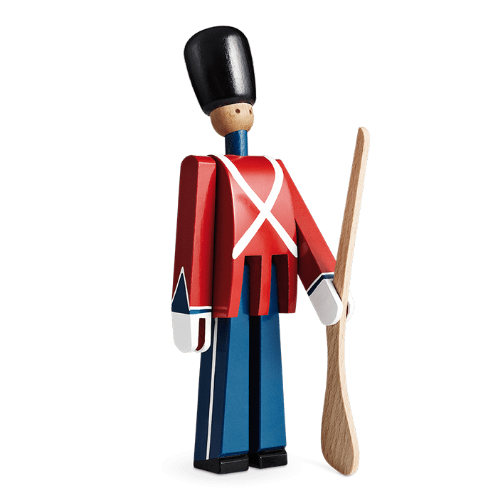 Kay Bojesen Guardsman With Gun, Red/Blue/White, H: 8.9" By Kay Bojesen