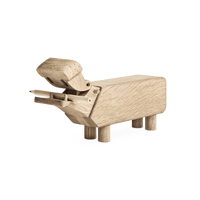 Kay Bojesen Hippo, Oak, H: 3.5" By Kay Bojesen