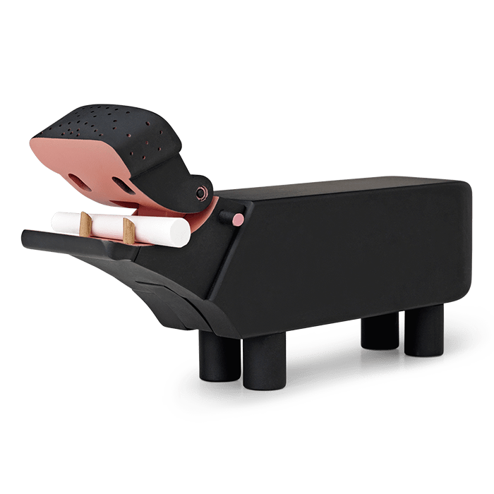Kay Bojesen Hippo, Black, H: 4.9" By Kay Bojesen