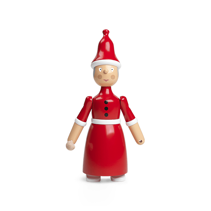 Kay Bojesen Santa Clara / Mrs Santa, Red/White, H: 7.7" By Kay Bojesen