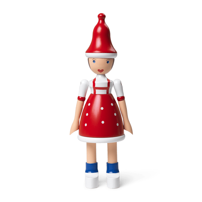 Kay Bojesen Christmas Lise, red/blue/white, H: 6.9" By Kay Bojesen