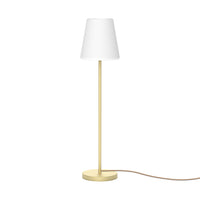 Lola Slim Floor Lamp - Brass, Hemp Cable