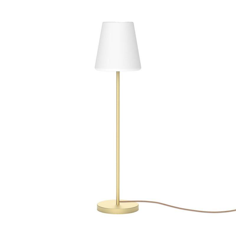 Lola Slim Floor Lamp - Brass, Hemp Cable