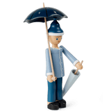 Kay Bojesen Sandman, Blue/Light Blue, H: 8.3" By Kay Bojesen