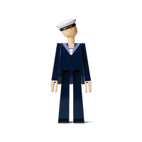 Kay Bojesen Marine, Dark Blue/White, H: 8.1" By Kay Bojesen