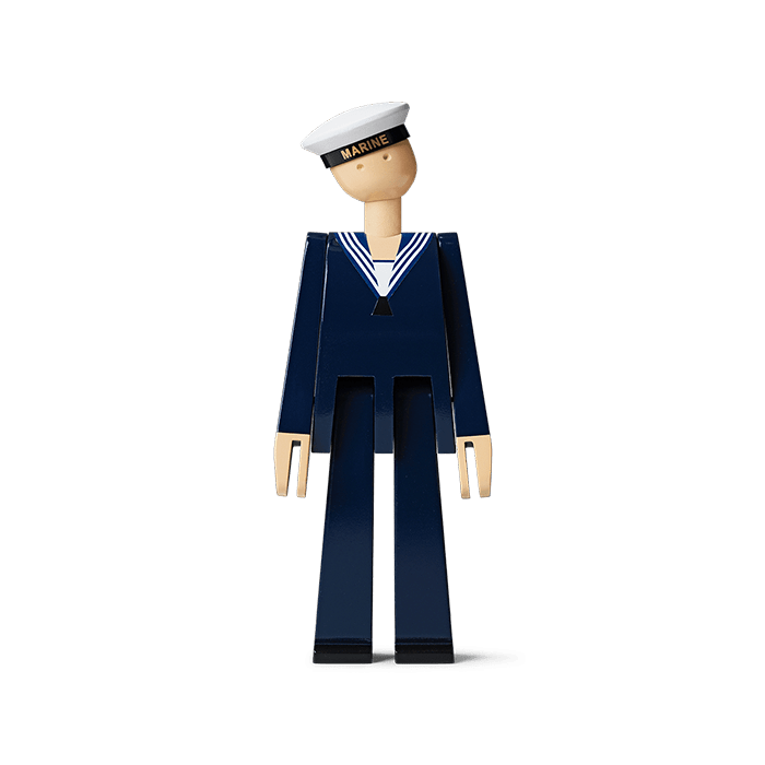 Kay Bojesen Marine, Dark Blue/White, H: 8.1" By Kay Bojesen