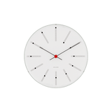 Arne Jacobsen Bankers Wall Clock, White/Black/Red, Small, Ø: 6.3 By Arne Jacobsen