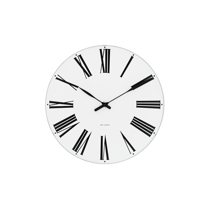 Arne Jacobsen Roman Wall Clock, Small, Ø: 6.3" 6.3'' By Arne Jacobsen