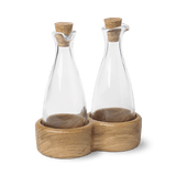 Kay Bojesen Menageri Oil And Vinegar Bottles, Oak, 3.7 Oz By Kay Bojesen