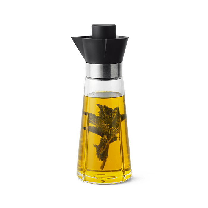 Rosendahl Grand Cru Oil And Vinegar Bottles, Black/Steel, 8.5 Oz By Rosendahl