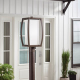Bowen Outdoor Post Lantern Light lifestyle 1