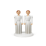 Kay Bojesen Platform for the Mini Bridal Couple, White, Ø: 3.9" By Kay Bojesen