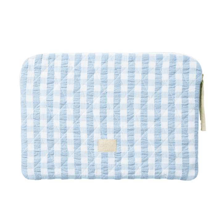 JUNA Pondus Laptop Bag, White/Light Blue By JUNA