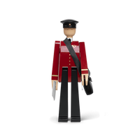 Kay Bojesen Postman, Black/Red, H: 7.9" By Kay Bojesen