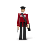 Kay Bojesen Postman, Black/Red, H: 7.9" By Kay Bojesen