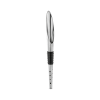 Rosendahl Grand Cru Barware Pouring, Aerating, and Decanting Stopper, Black/Steel, H: 9.4" By Rosendahl