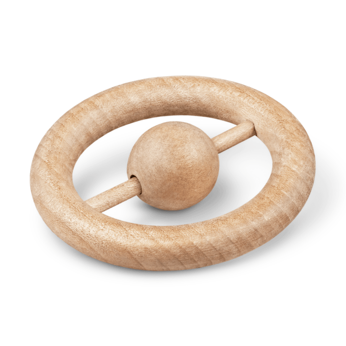 Kay Bojesen Babies Rattle, Beech, H: 1.2" By Kay Bojesen