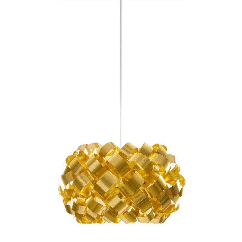 Gold Ring Sphere Pendant Light by Pallucco