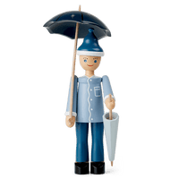 Kay Bojesen Sandman, Blue/Light Blue, H: 8.3" By Kay Bojesen
