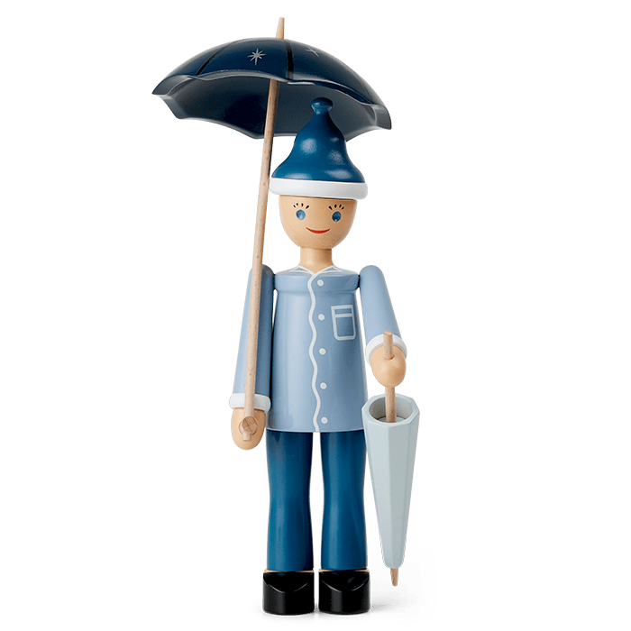 Kay Bojesen Sandman, Blue/Light Blue, H: 8.3" By Kay Bojesen