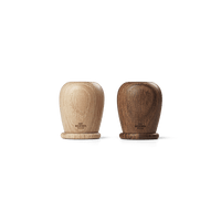 Kay Bojesen Menageri Salt and Pepper Set, Oak/Smoked Oak, H: 2.4", 2 Pcs. By Kay Bojesen