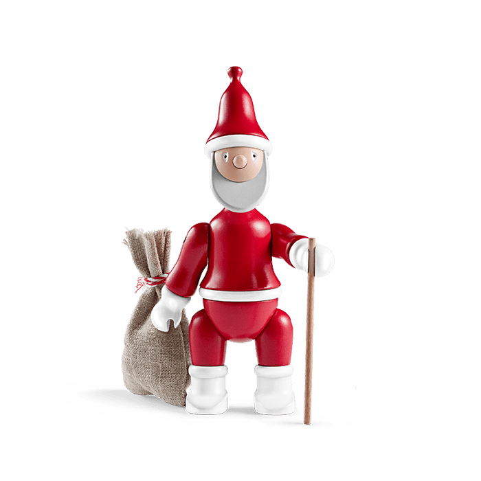 Kay Bojesen Santa Claus, Red/White, H: 7.7" By Kay Bojesen